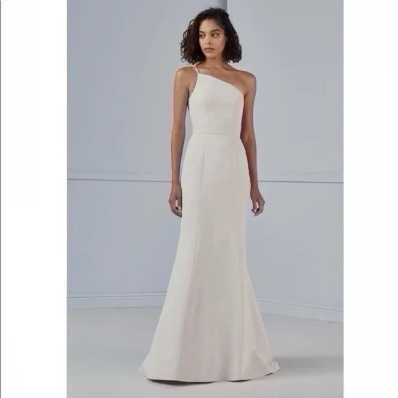 NEW Amsale Dress Cecilia Platinum Sleeveless - Picture 1 of 10